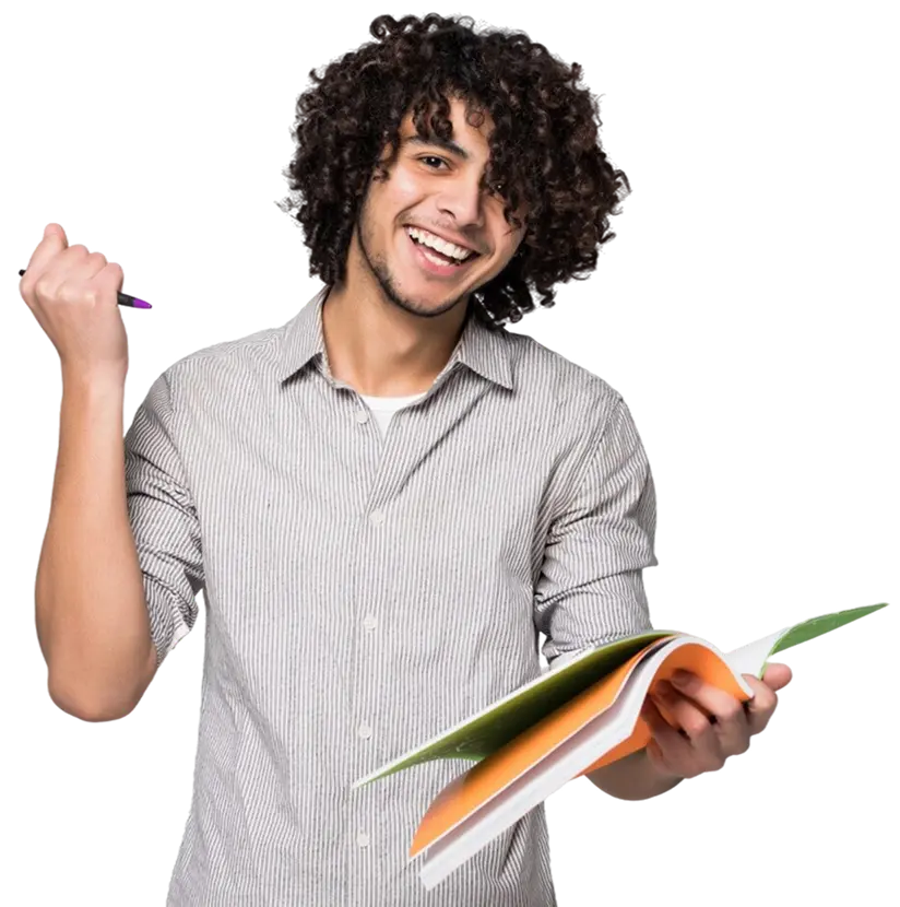 Estudiante guapo con cuadernos 1