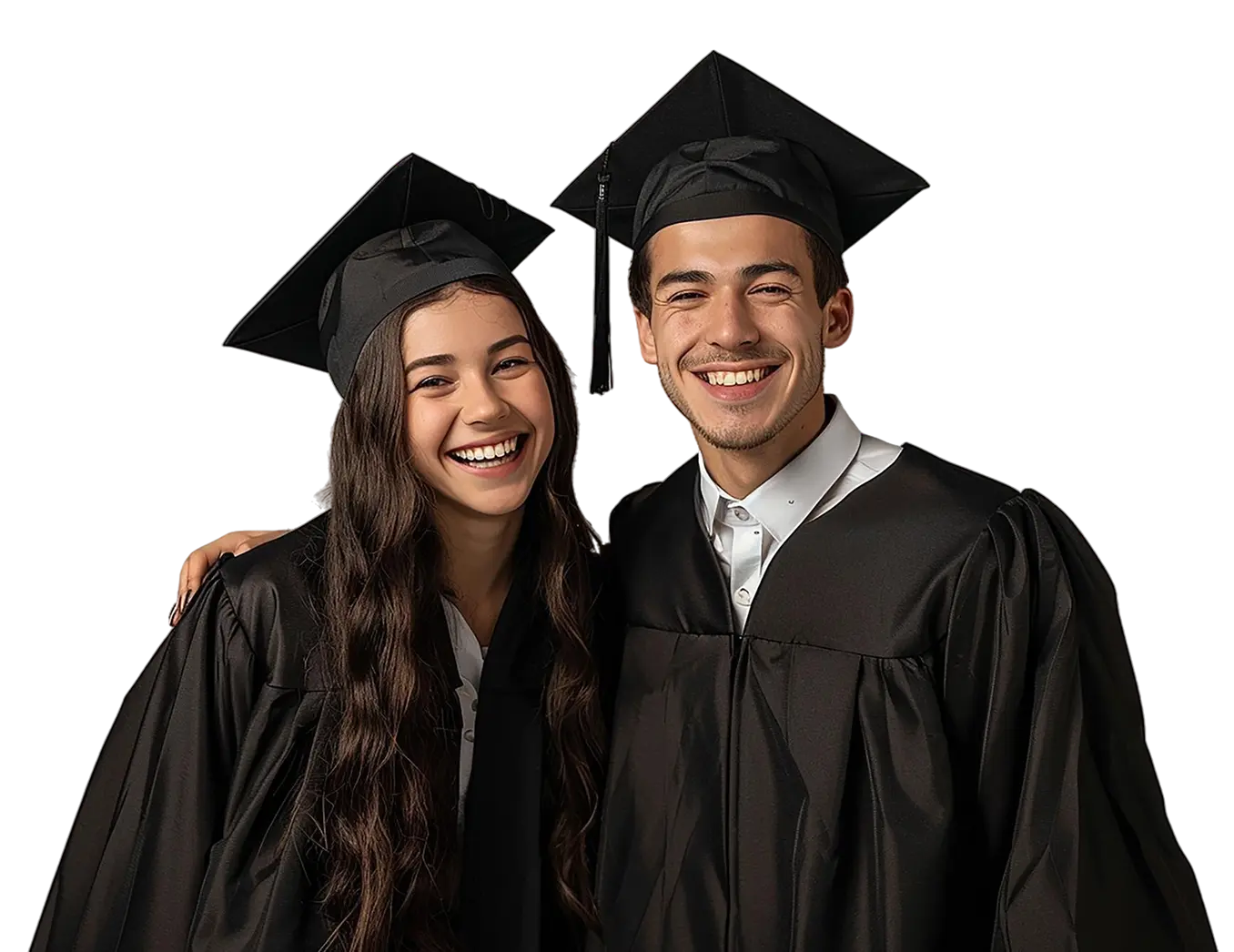 Graduado con diploma y amigo 1
