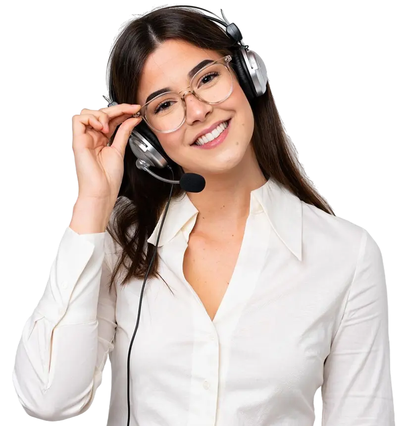 Telemarketer mujer feliz 1